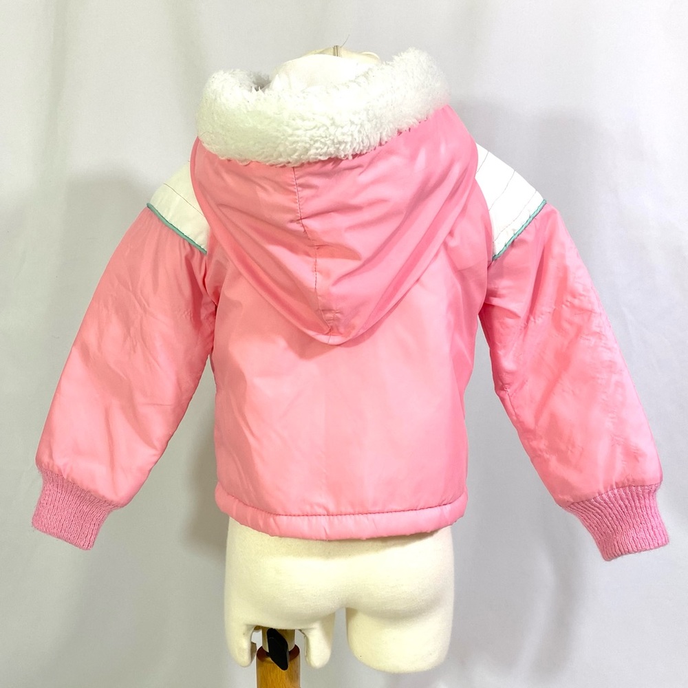 Girl’s Sears Vintage 80’s Pink Kitty Coat 3T 4T Winter Cat Jacket - Picture 5 of 10